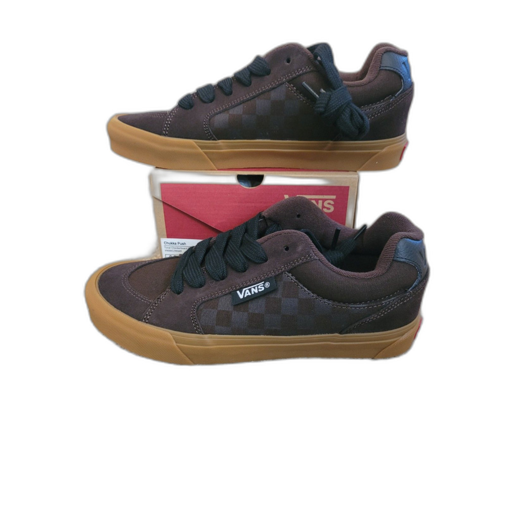 Vans Chukka Push Tonal Checkerboard Demita Black Gum Men's 8.5 Women's 10 NIB